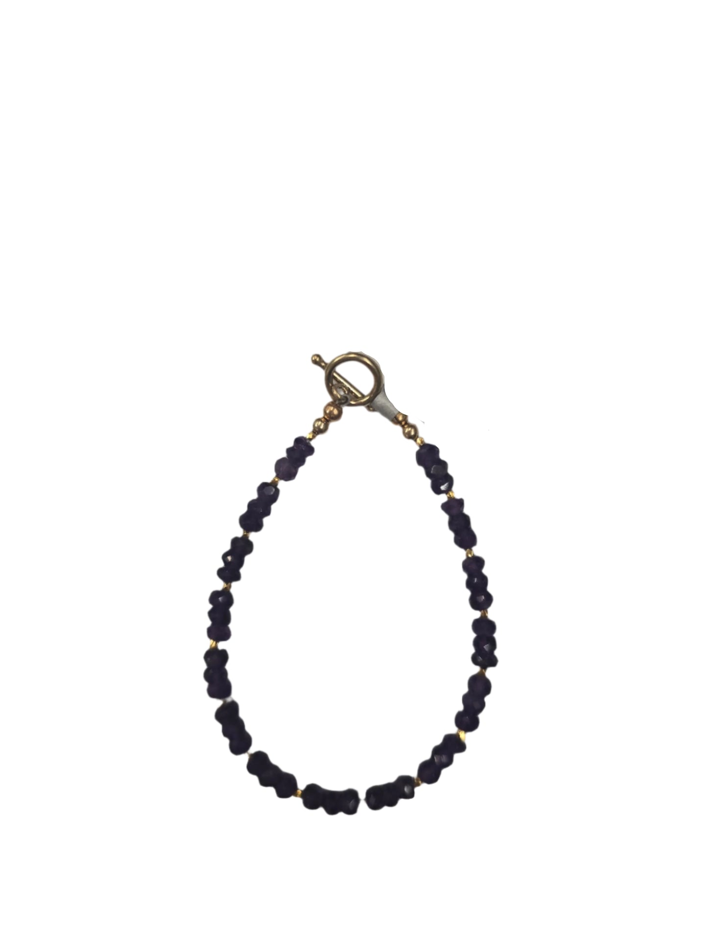 Dark Amethyst Faceted Bracelet - GF