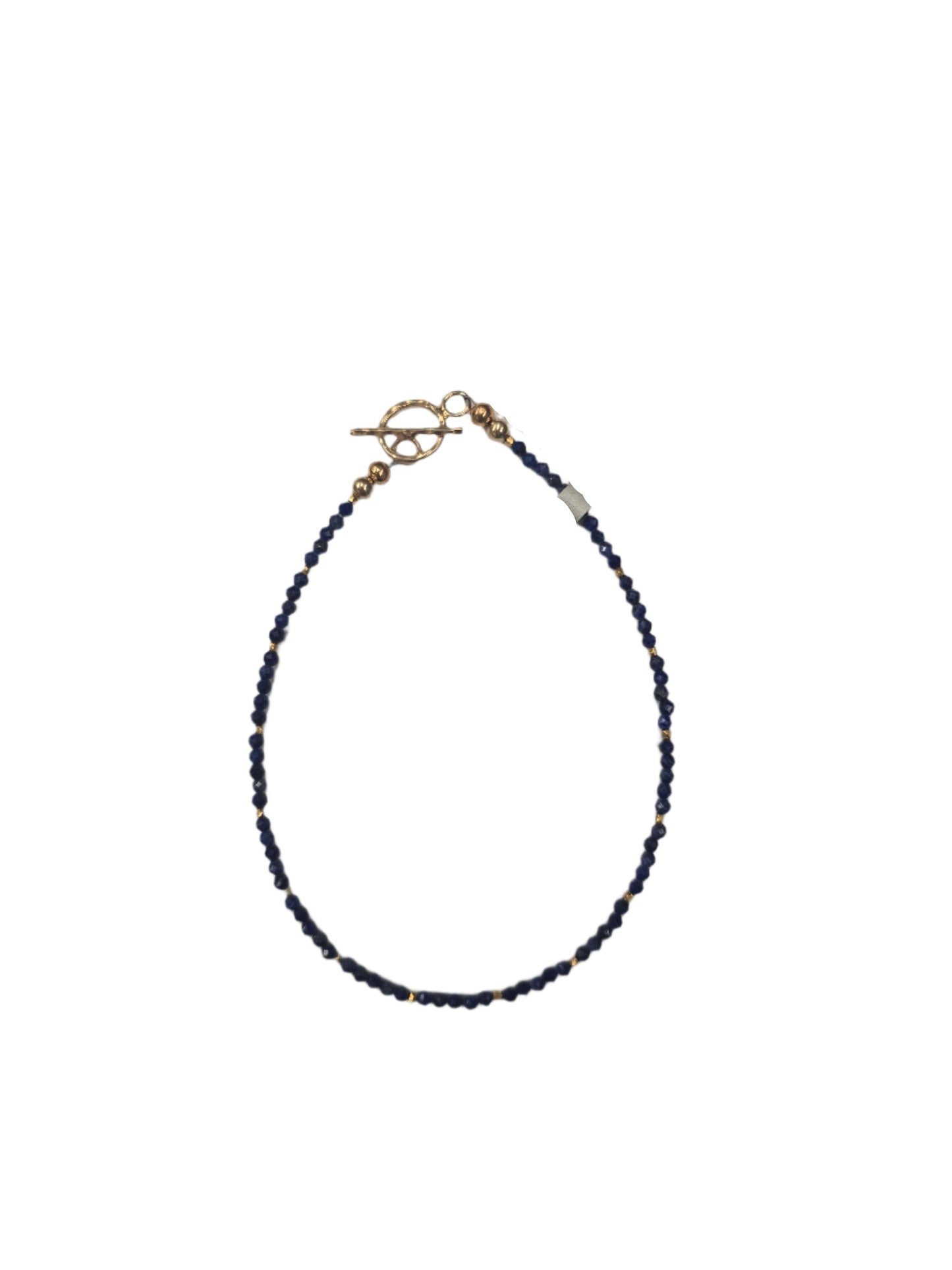 Tiny Bead Lapis Bracelet GF
