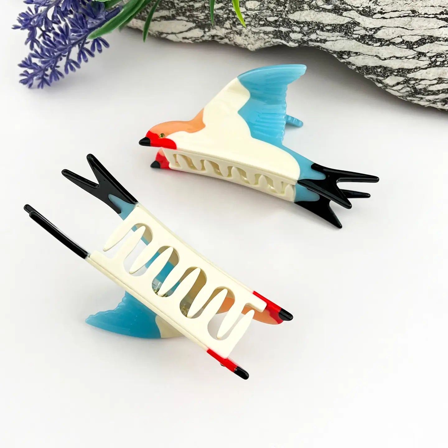 Spring Swallow Acetate Hair Claw Clip