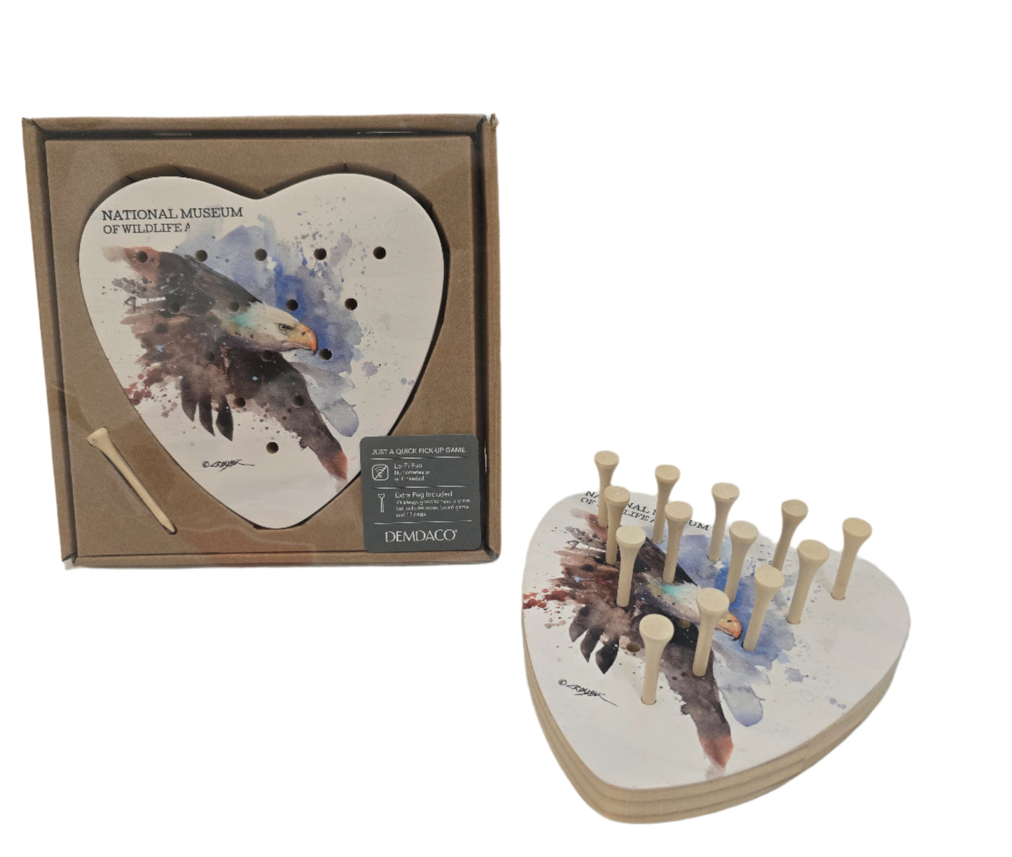 Bald Eagle Heart Peg Game