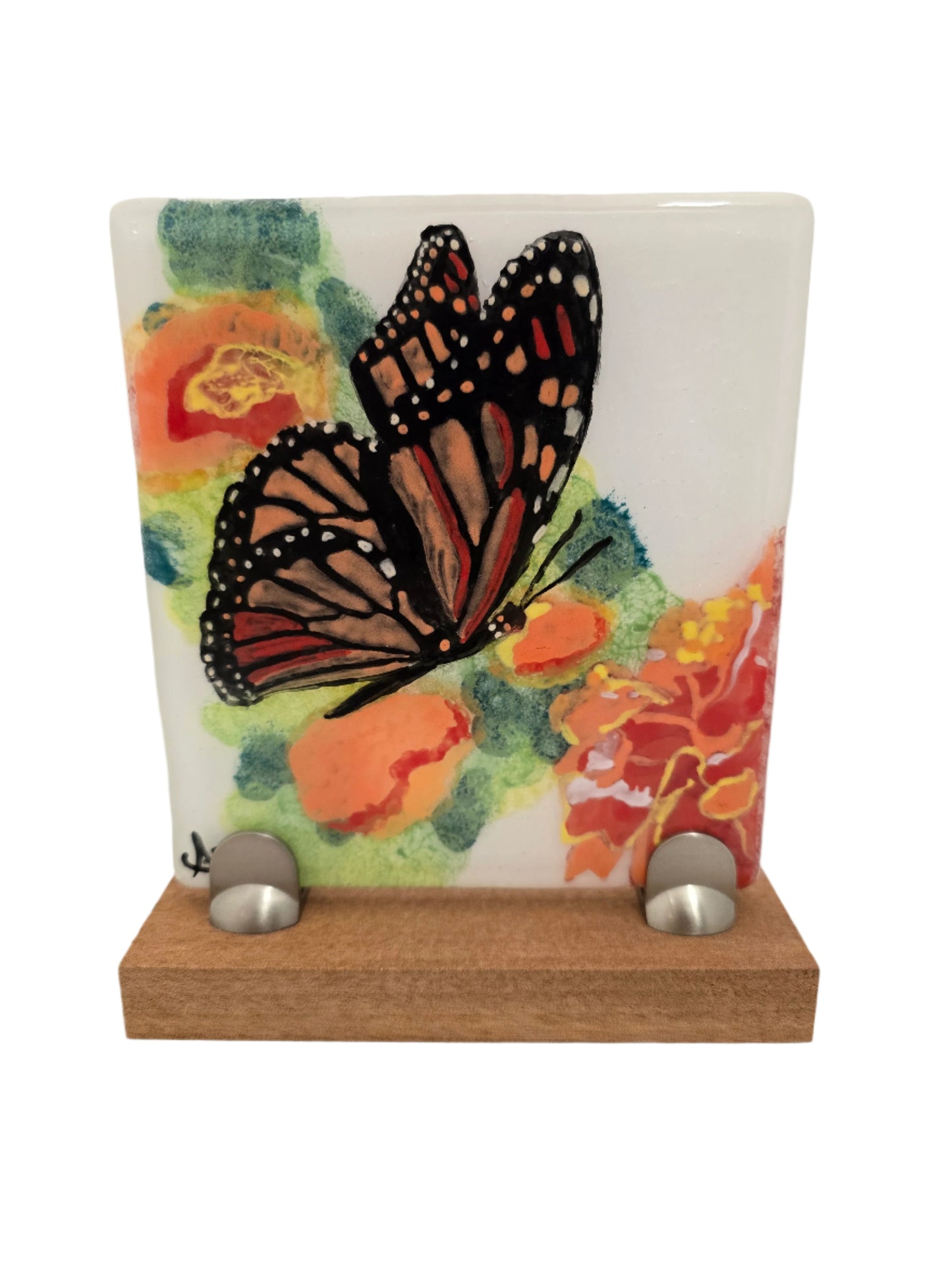 Butterfly Pollinator Fused Glass