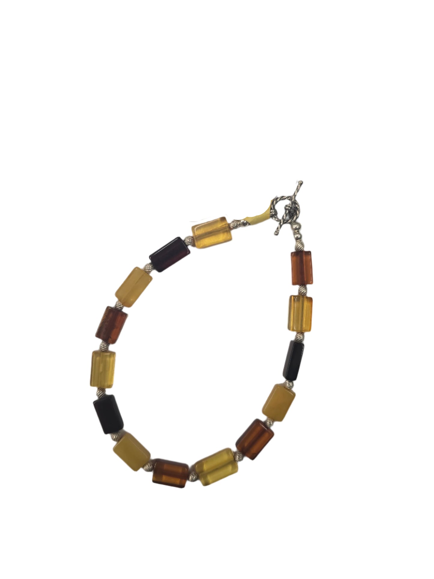 Multicolor Amber Rectangles with SS Balls