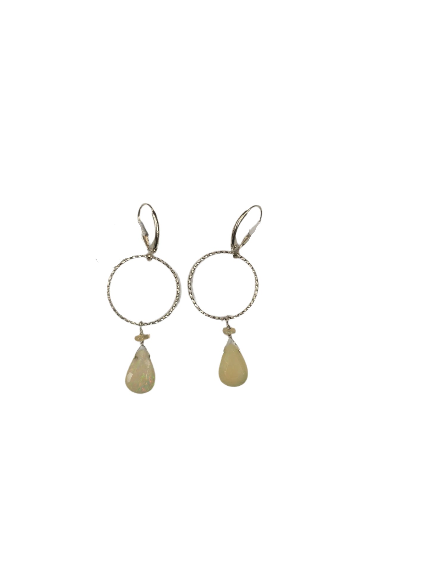 Ethiopian Opal Drops on SS Med Brush Circle