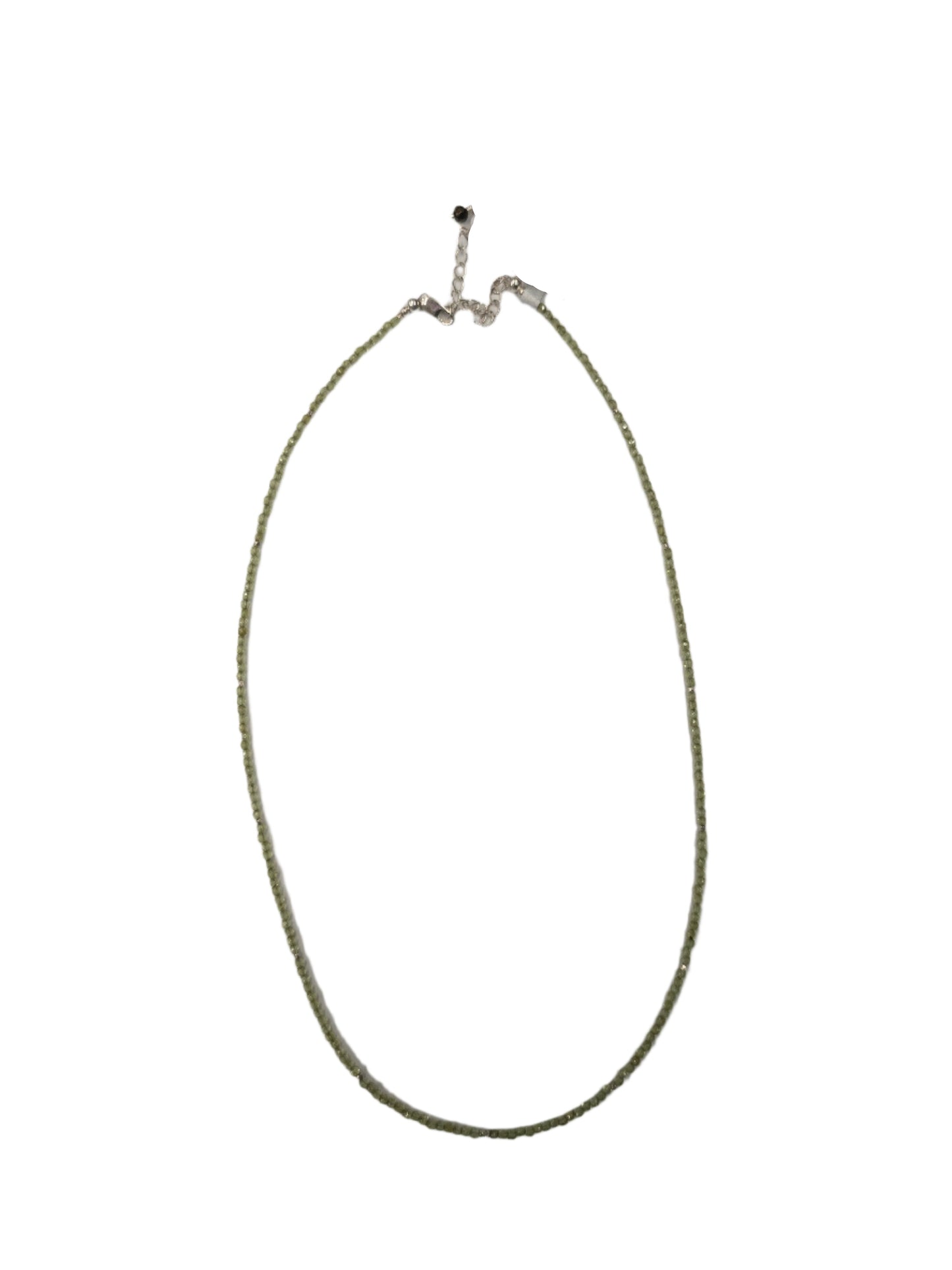 Peridot Tiny Bead necklace GF