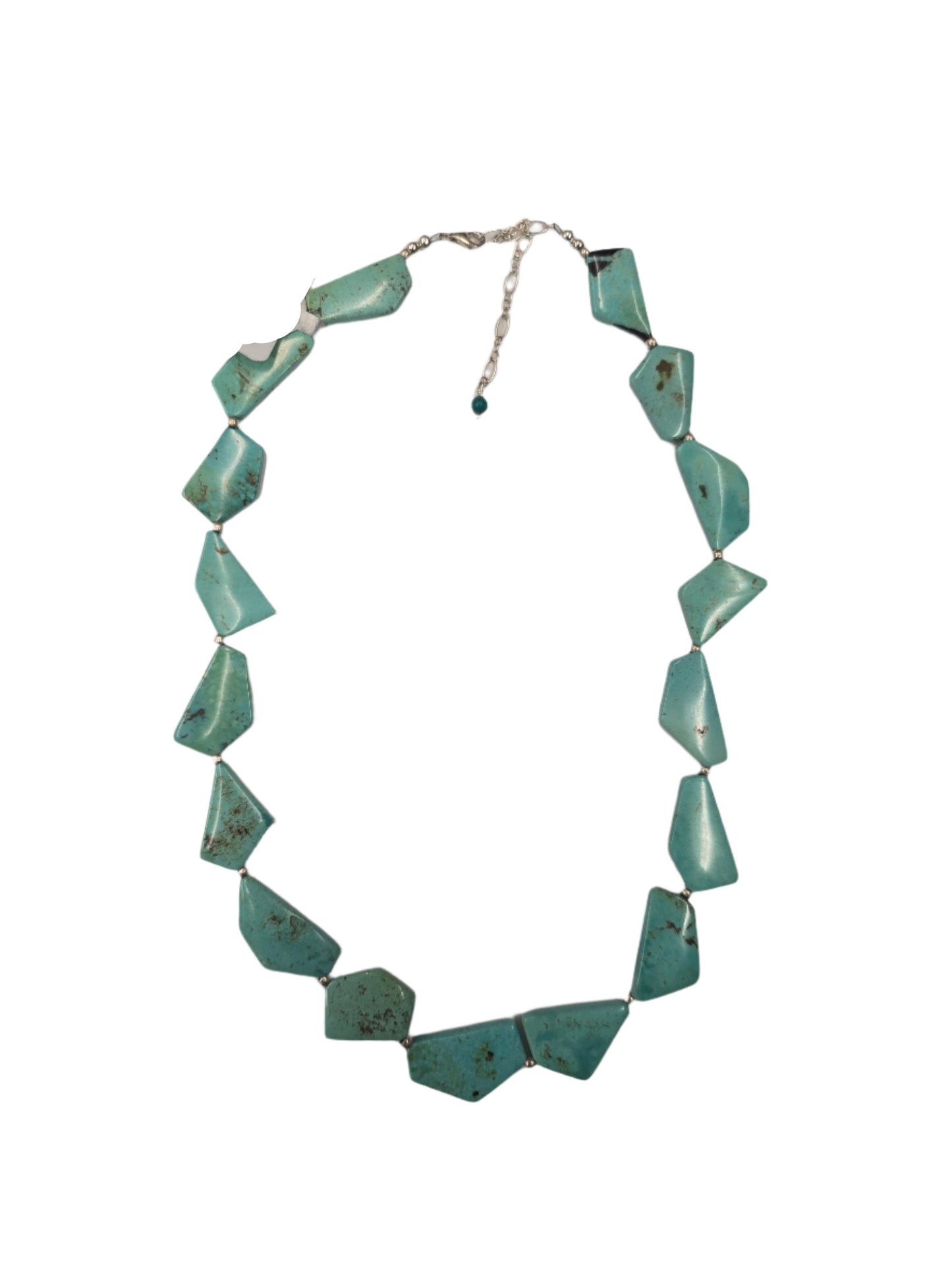 Vintage Chinese Turquoise Geometric Shape Necklace