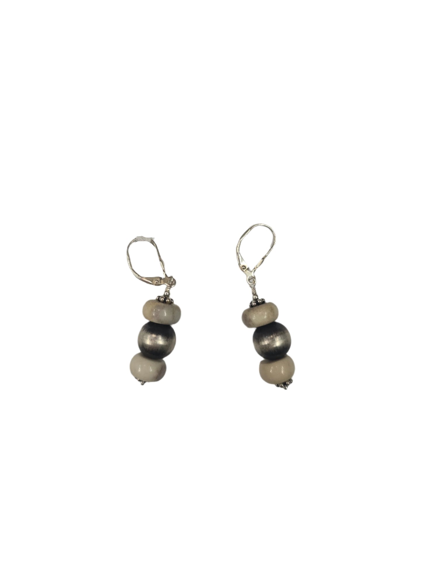 Deer Antler & Navajo pearl Earrings