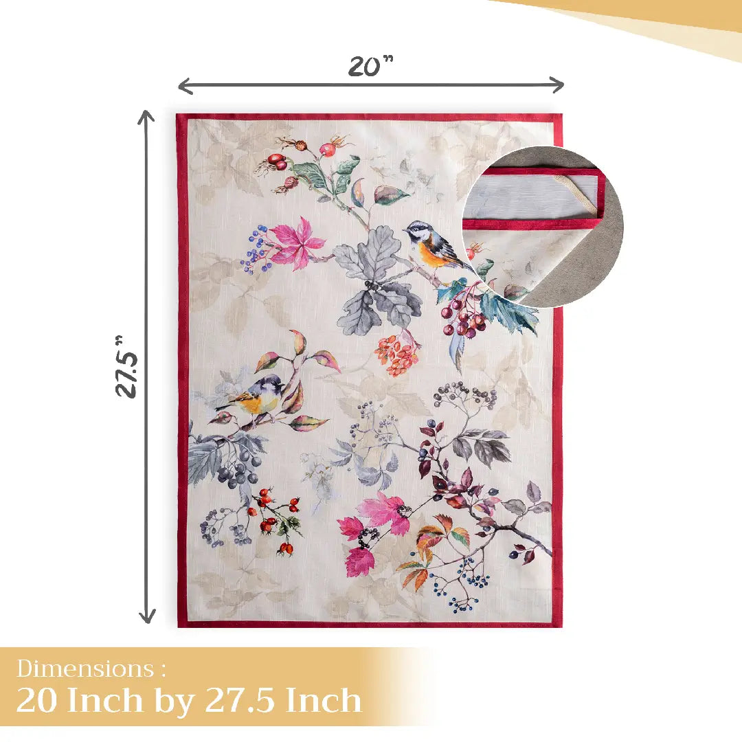 Fall Equinoxe Beige - 100% Cotton Kitchen Towels