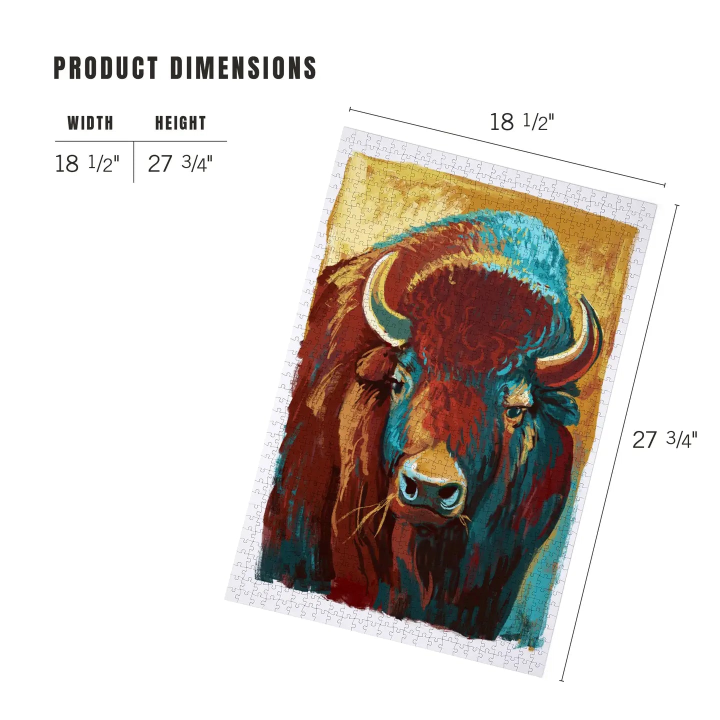 Bison, Vivid 1000 Piece Puzzle