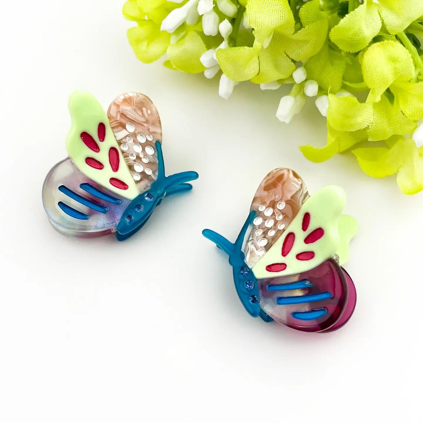 Mini Butterfly Acetate Hair Claw Clip