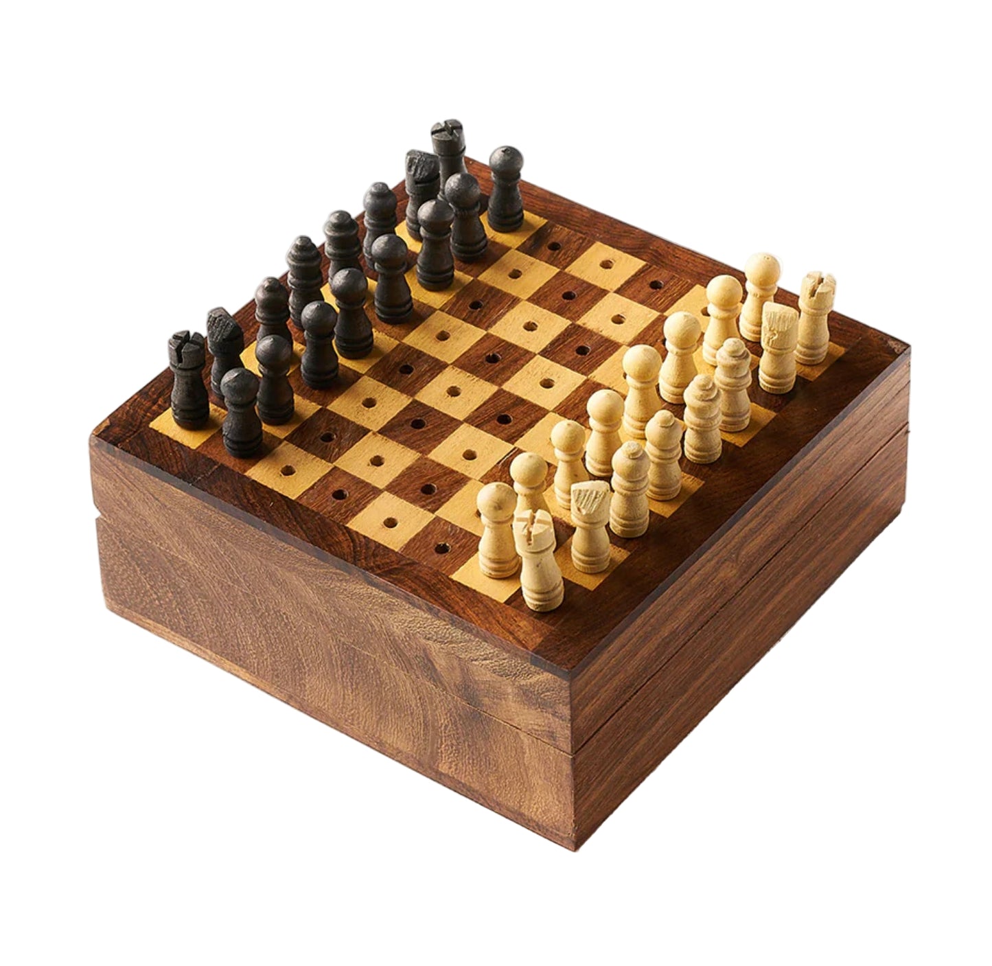 Travel Chess Game - Handcrafted Wood Pegs