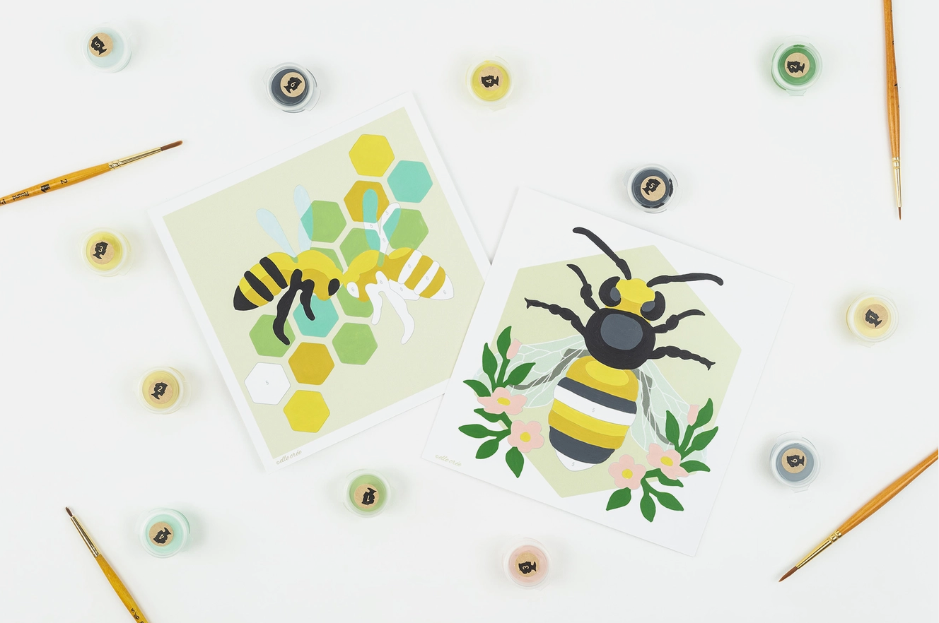 Bees with Comb MINI Paint-by-Number Kit – National Museum of