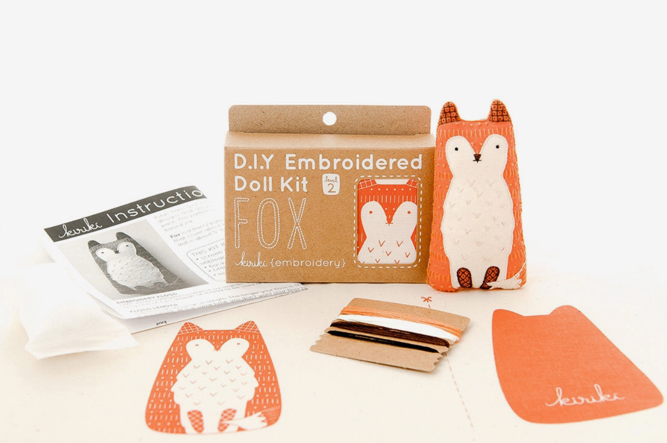Fox Embroidery Kit