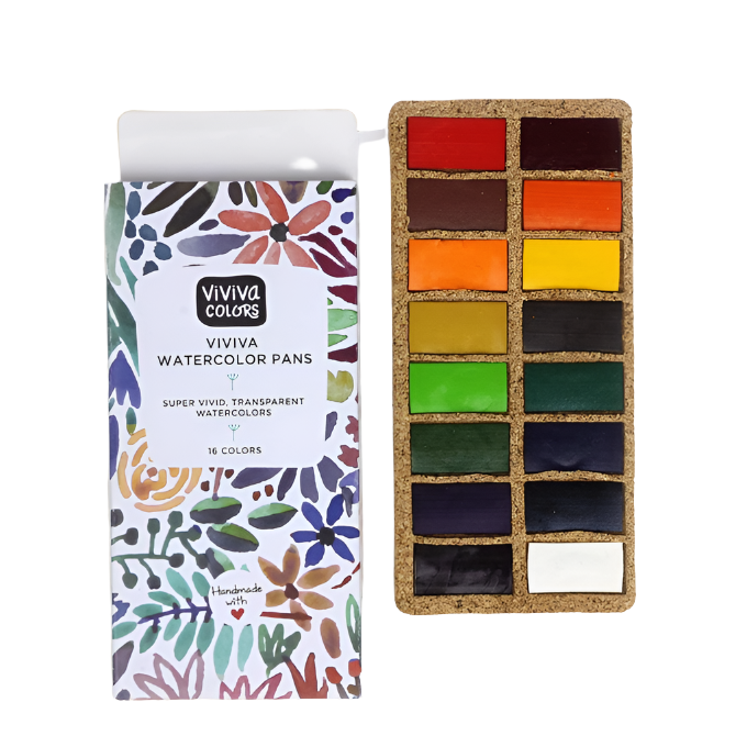 Viviva Original Pans Set - 16 Watercolors