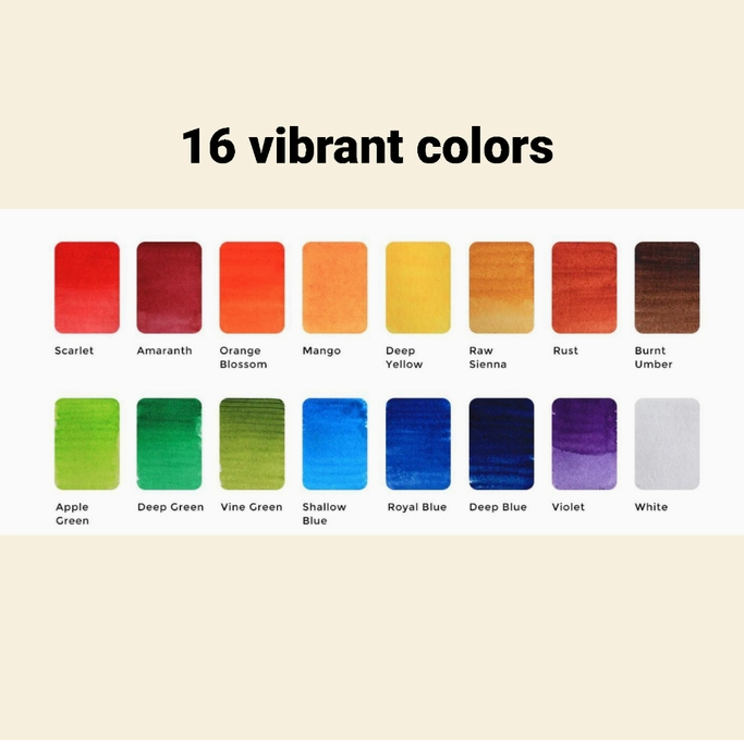 Viviva Original Pans Set - 16 Watercolors