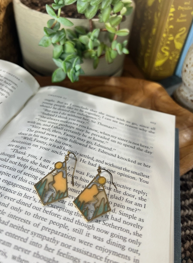 Wild & Scenic Stained Glass Resin Earrings