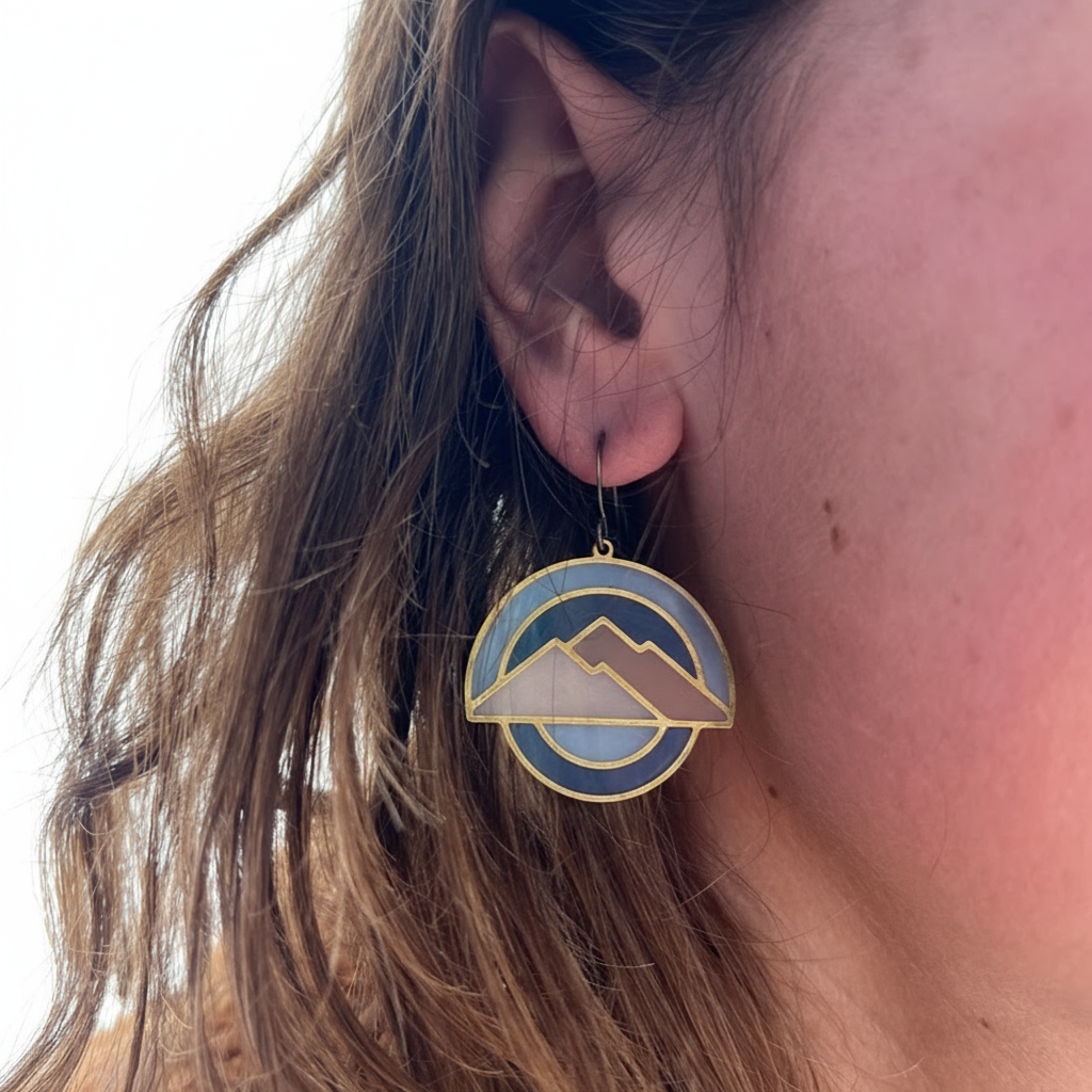 Alpina Stained Glass Resin Earrings