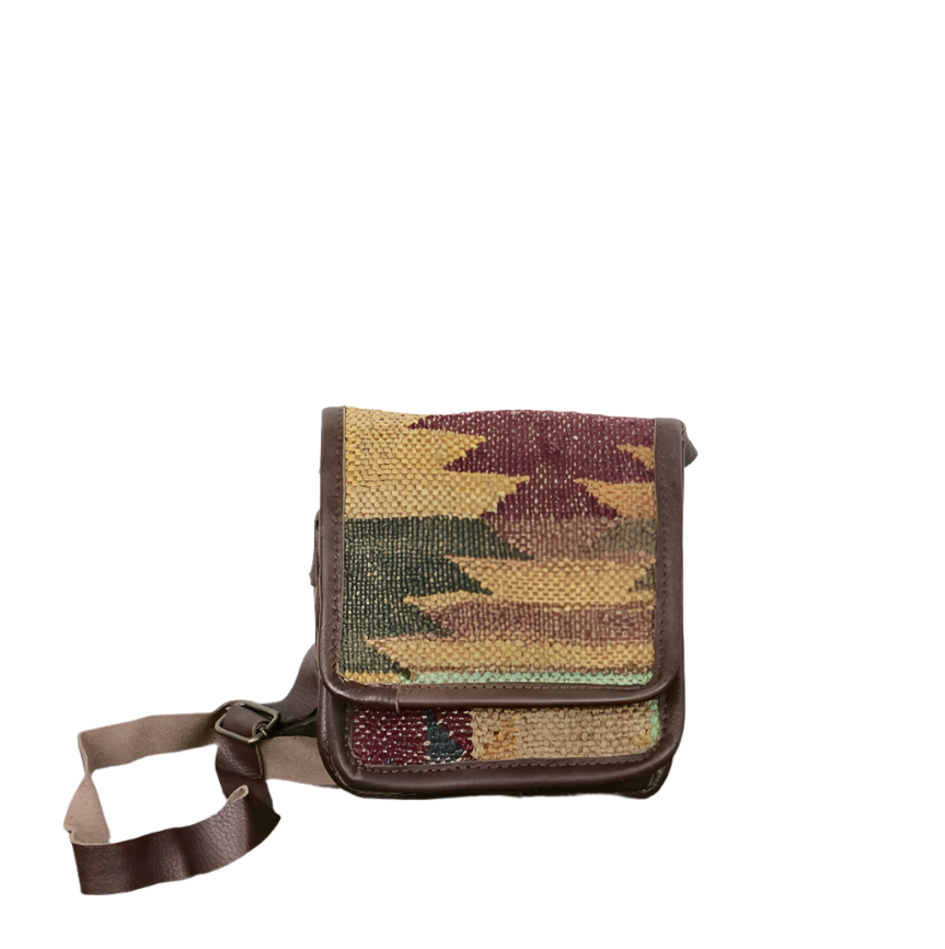 Small Jute Front Flat Crossbody Bag National Museum of Wildlife Art