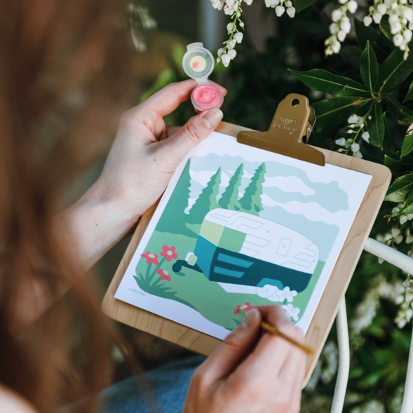 Happy Camper Mini Paint-By-Number Kit