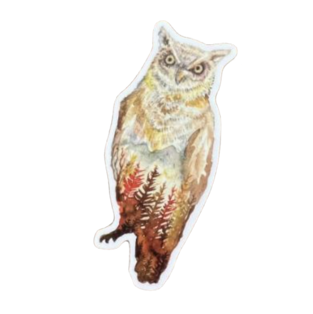 Owl Vinyl Sticker
