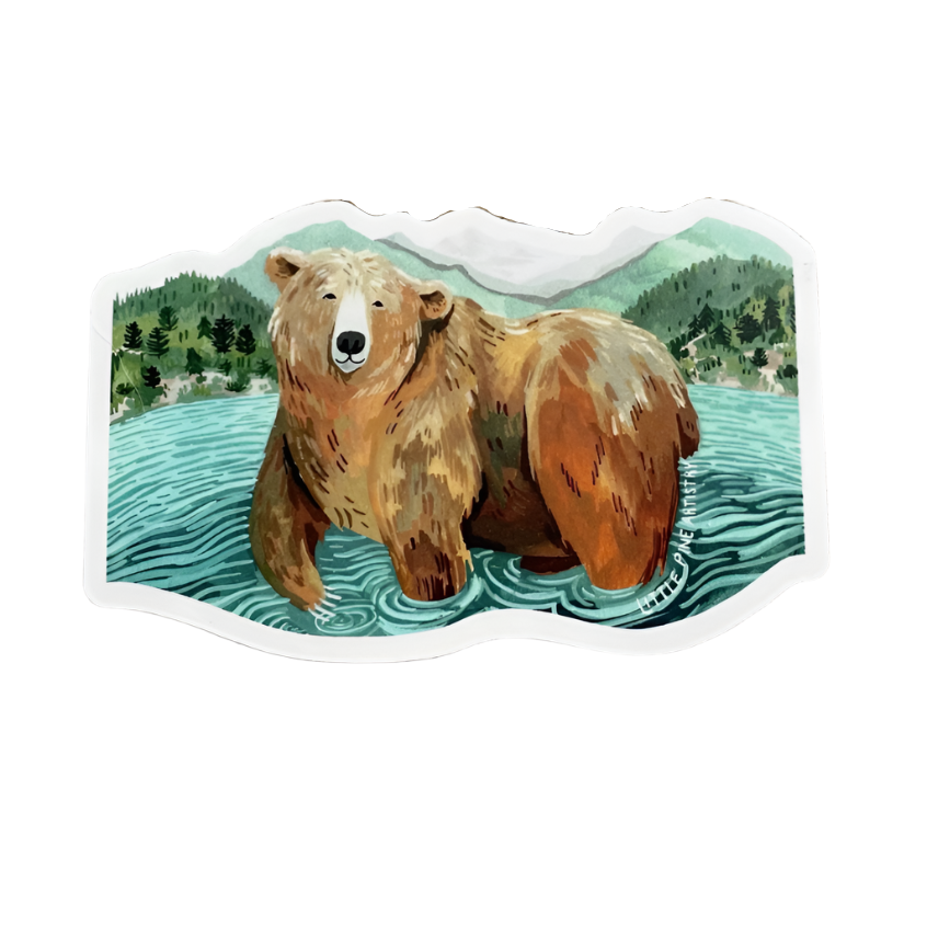 Glacier Grizzly Sticker