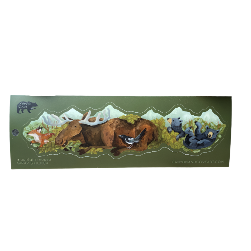 Mountain Moose Wrap Sticker