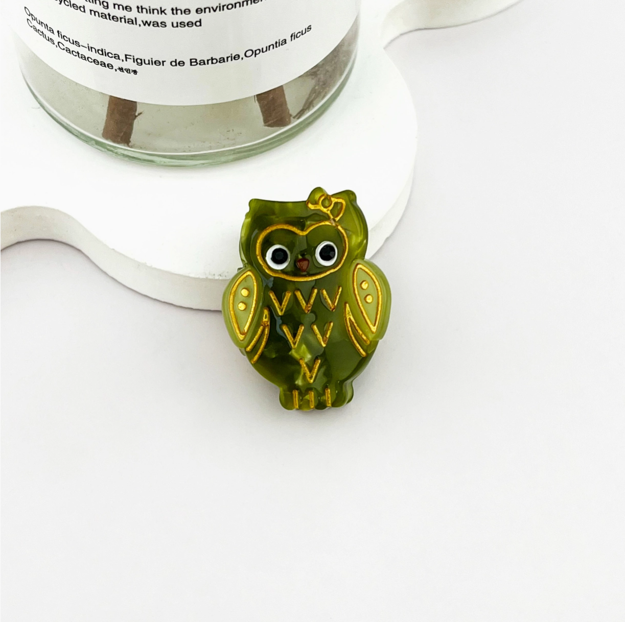 Cute Mini Owl Hair Claw Clip