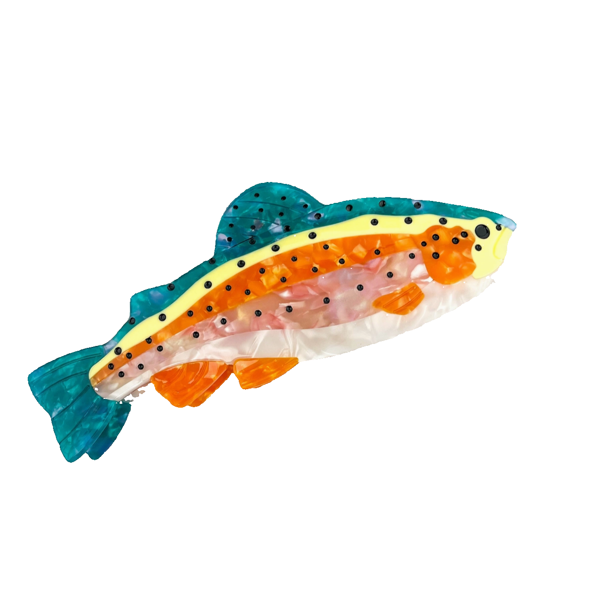 Rainbow Trout Hair Claw Clip