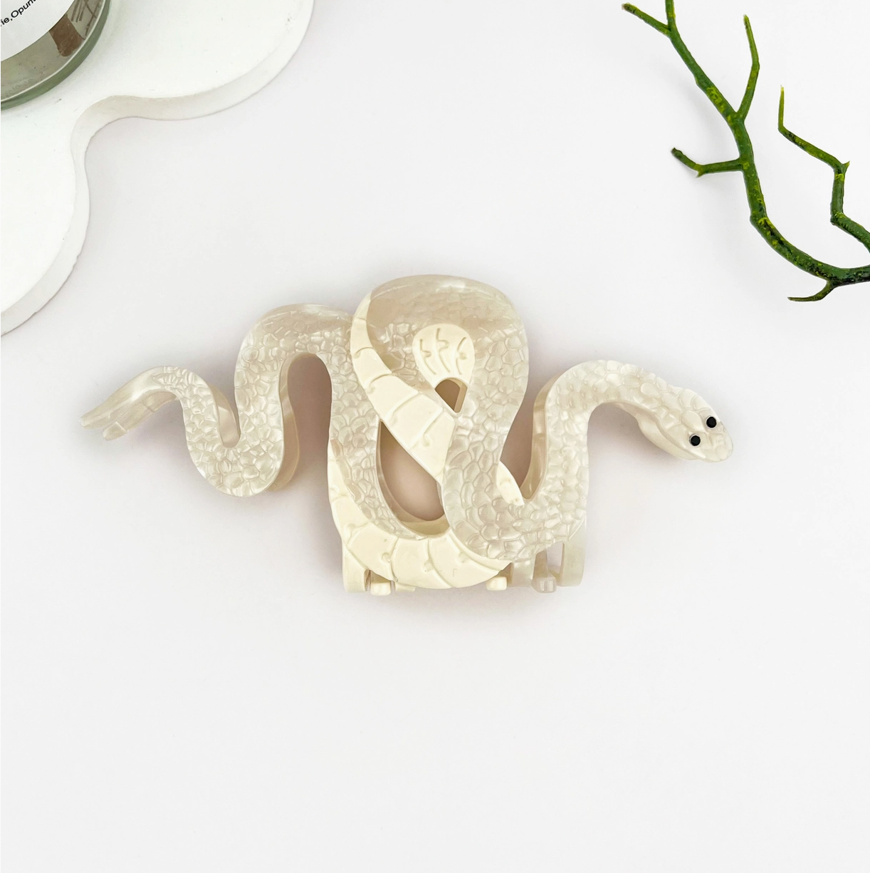 Two-Color Snake Hair Claw Clip