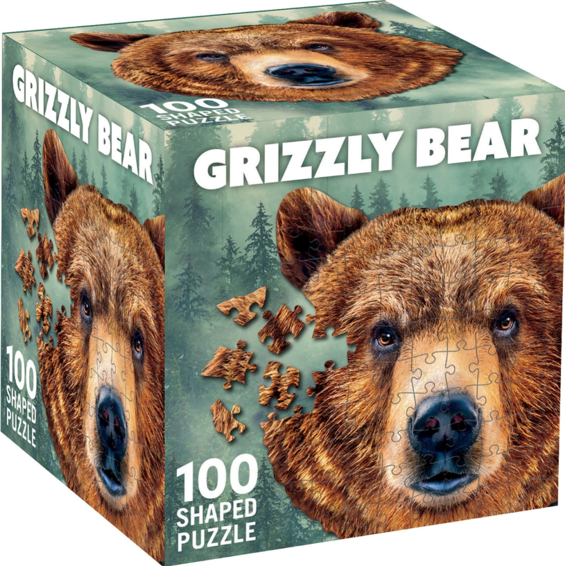 Grizzly Bear 100 Piece Shaped Jigsaw Puzzle
