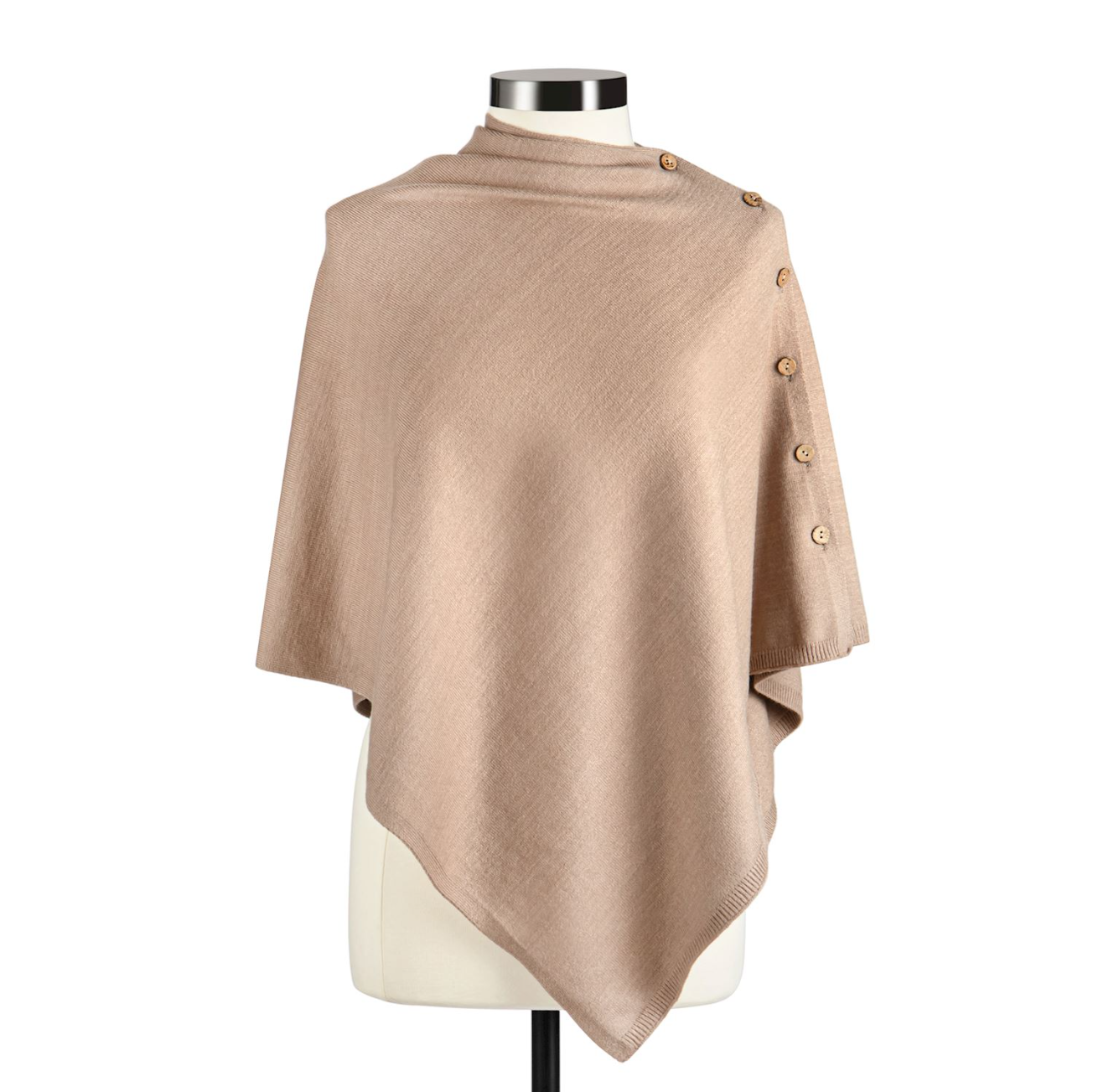 Side Button Wrap Poncho