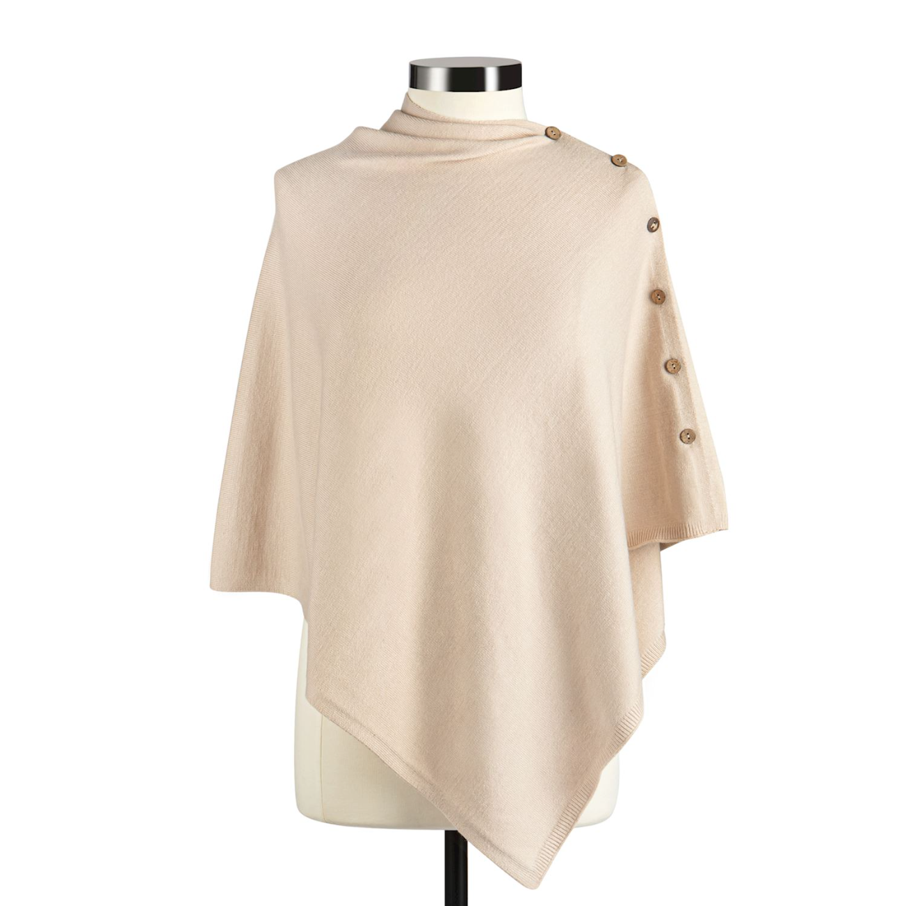 Side Button Wrap Poncho