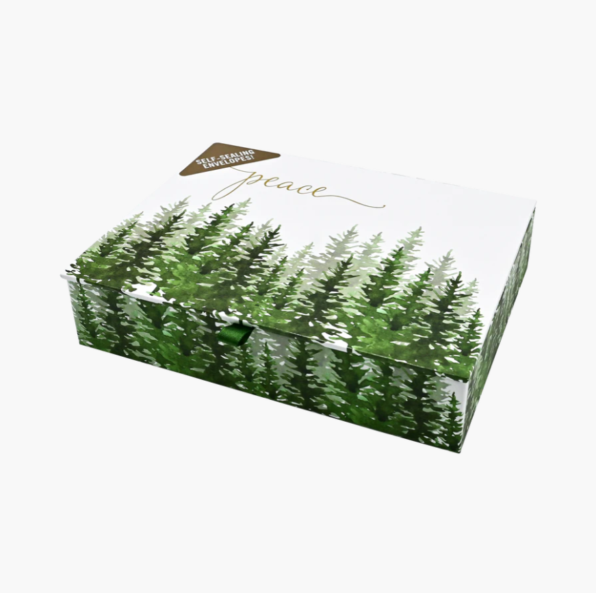 Winter Evergreens Deluxe Boxed Holiday Cards
