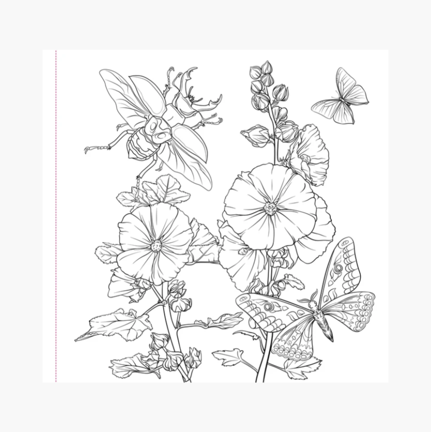 Goth Garden Adult Coloring Book