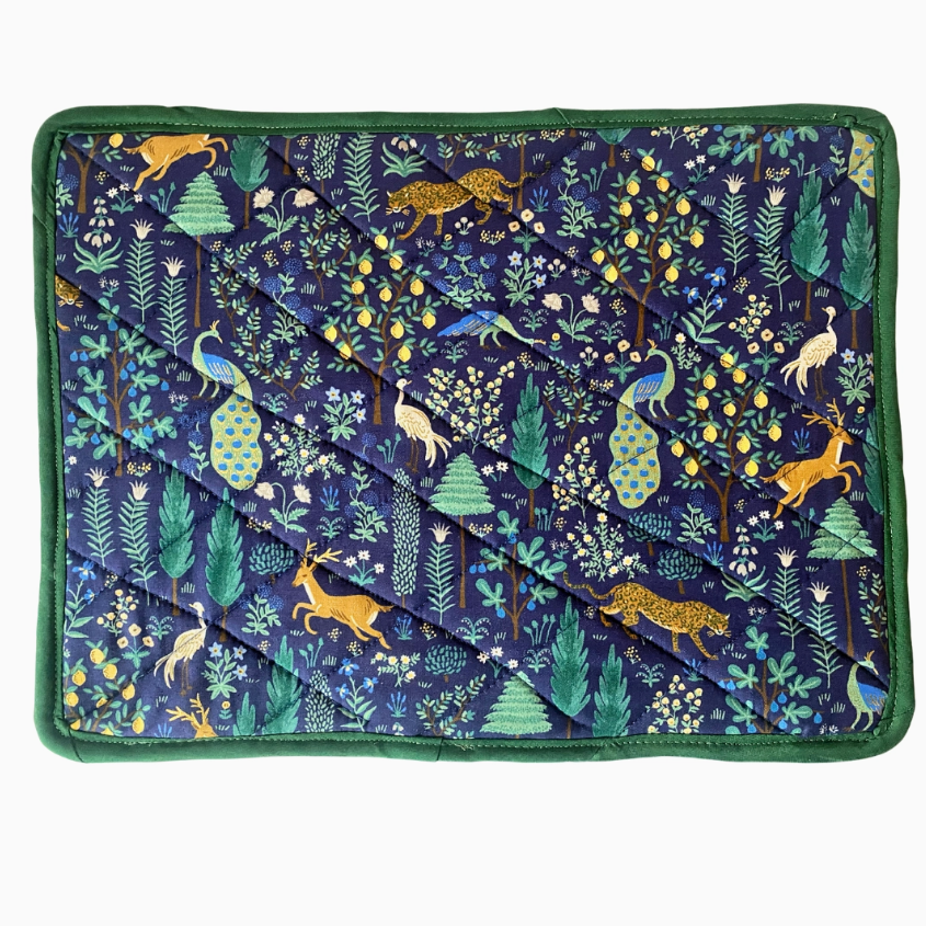 Cotton and Cork Fabric Placemat Quilted