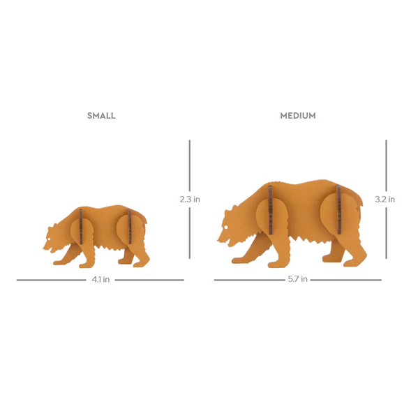 Grizzly Bear Small Wooden Kit Set