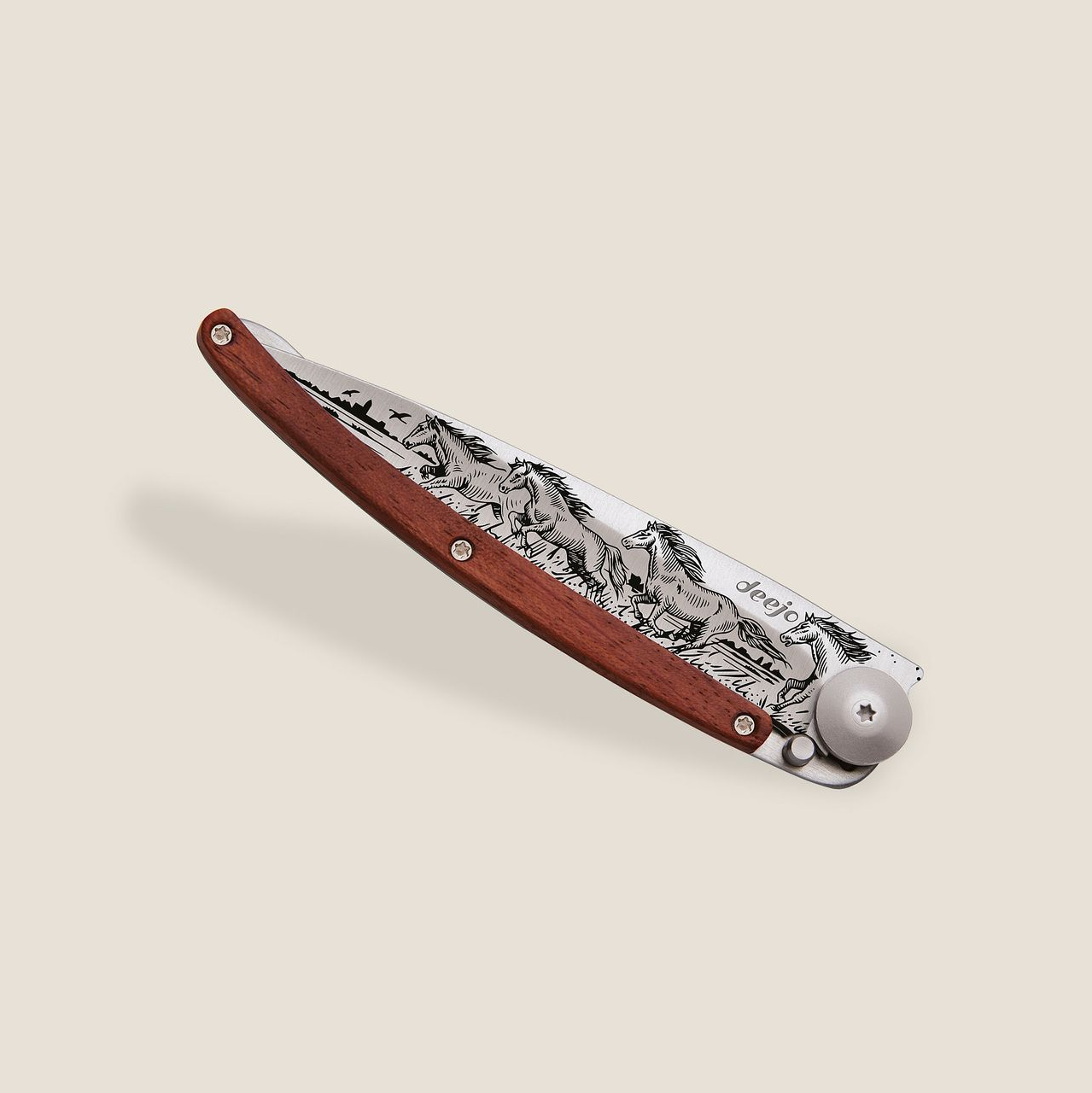 Knife - Coral wood / Wild horses