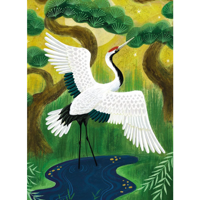 Crane Blank Greeting Card