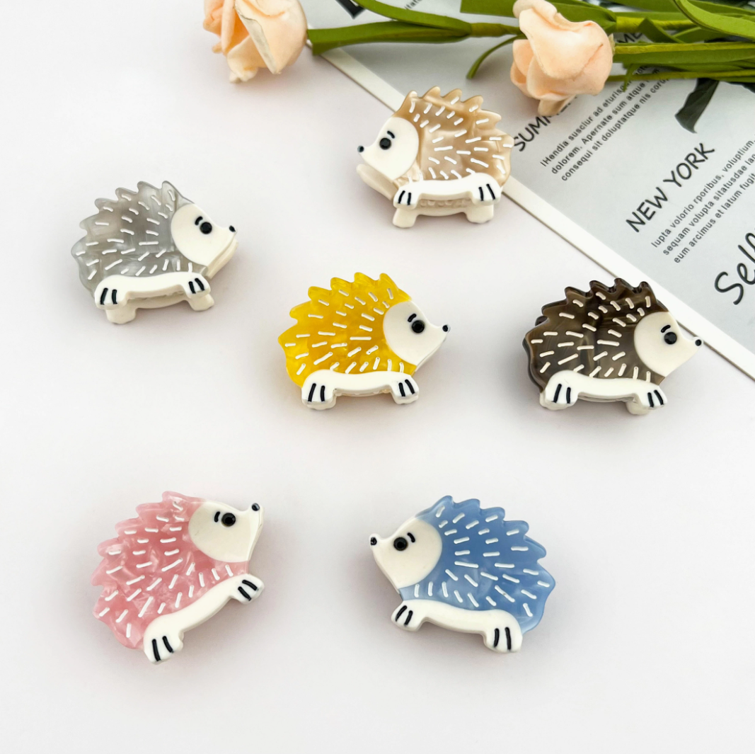 Adorable Mini Hedgehog Hair Claw clip
