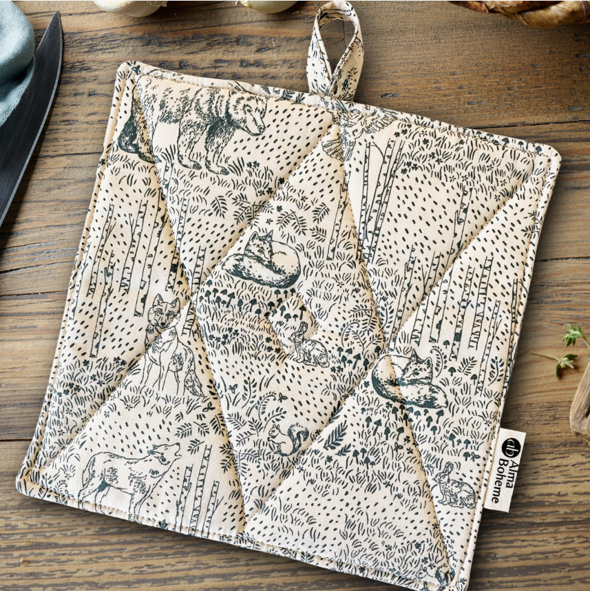 Hand Quilted Cotton Pot Holder