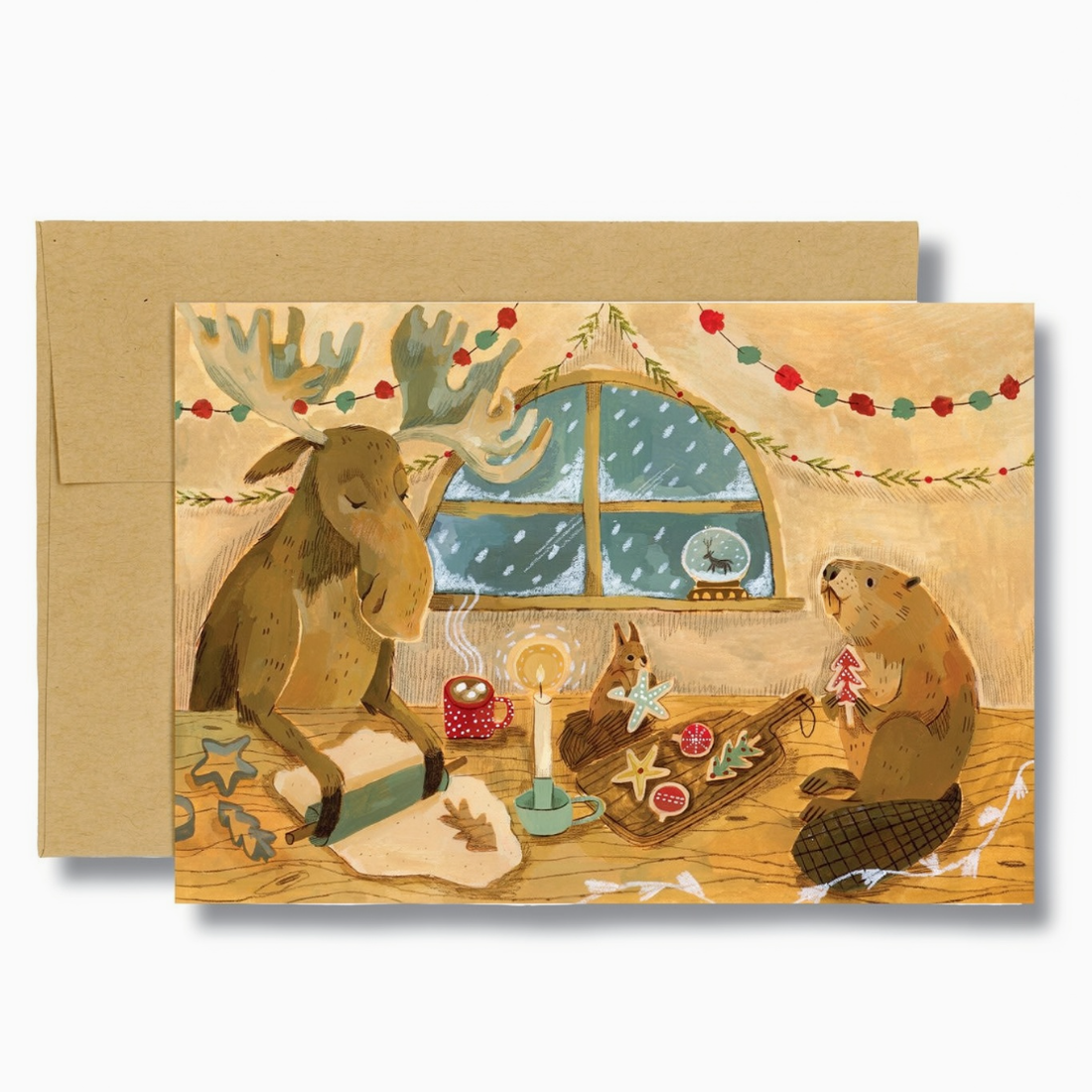 Baking Moose Christmas Card
