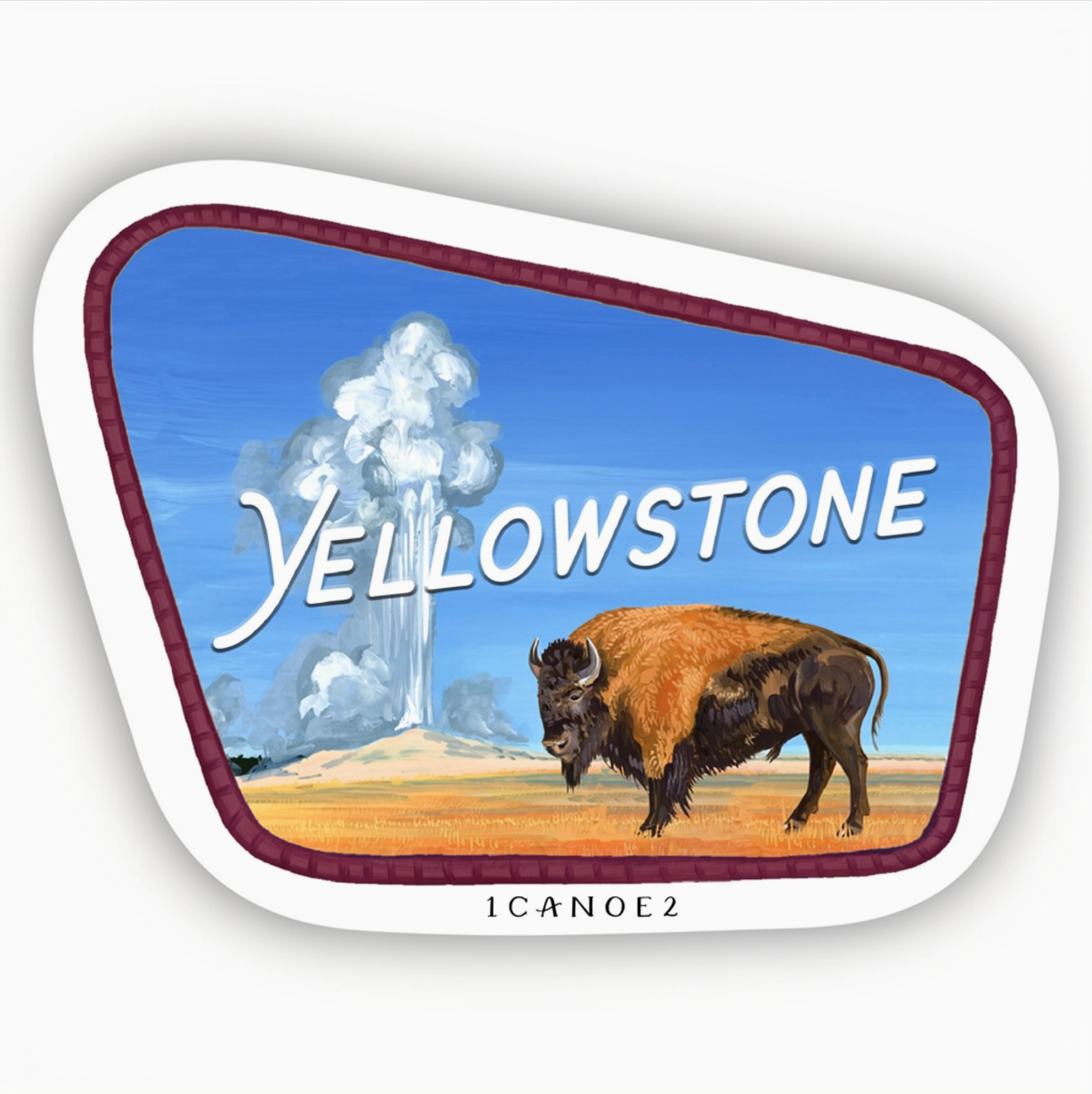 Yellowstone National Park Badge Decal Sticker