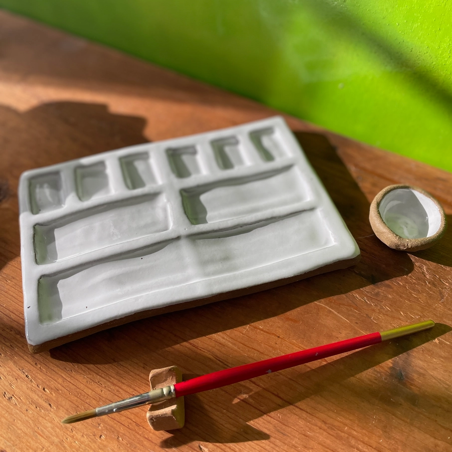 Multiple Pan Ceramic Artist Paint Palette