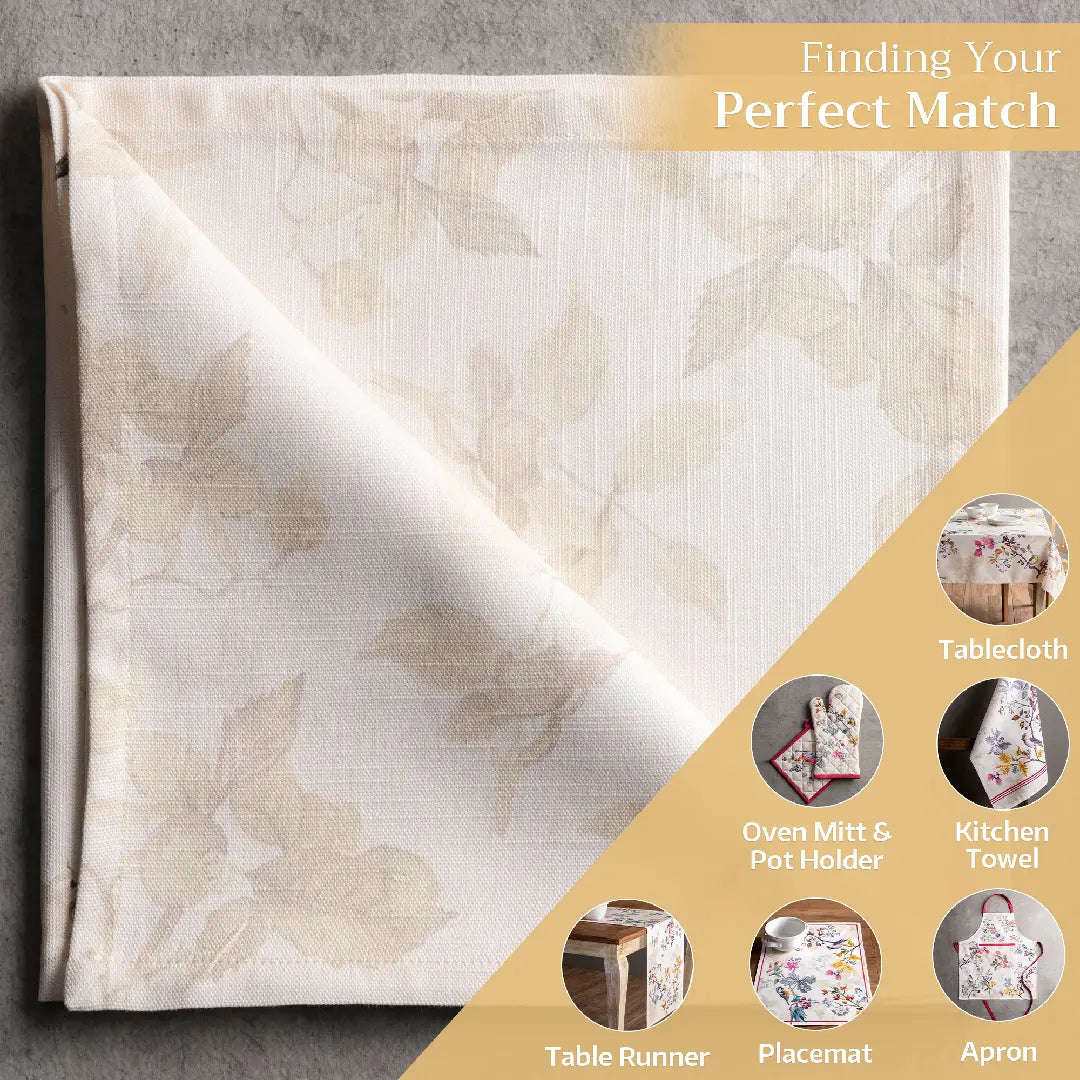 Fall Equinoxe Beige - 100% Cotton Napkins