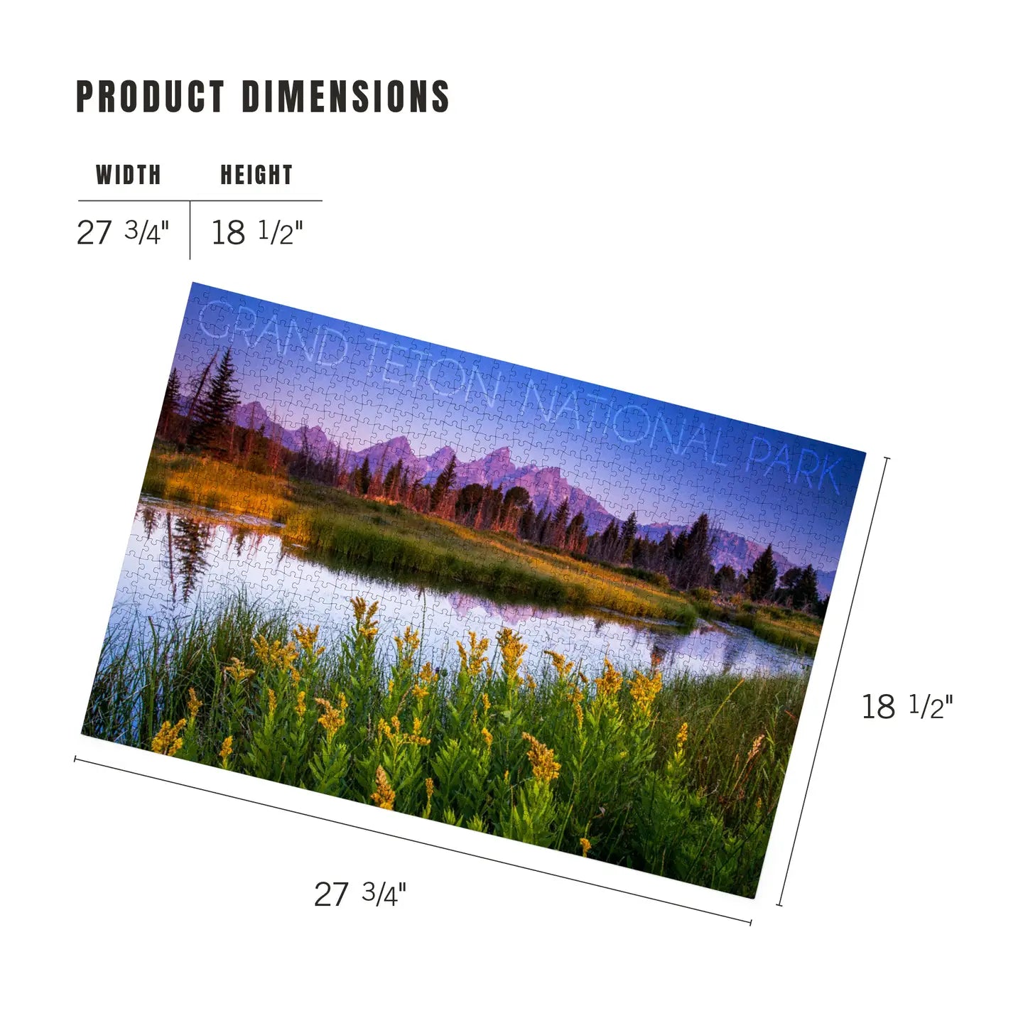 Grand Teton National Park, Wyoming Flowers 1000 Piece Puzzle
