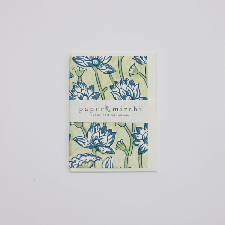 Lotus Indigo Blank Card