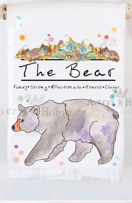 Tea Towel Mountain Bear