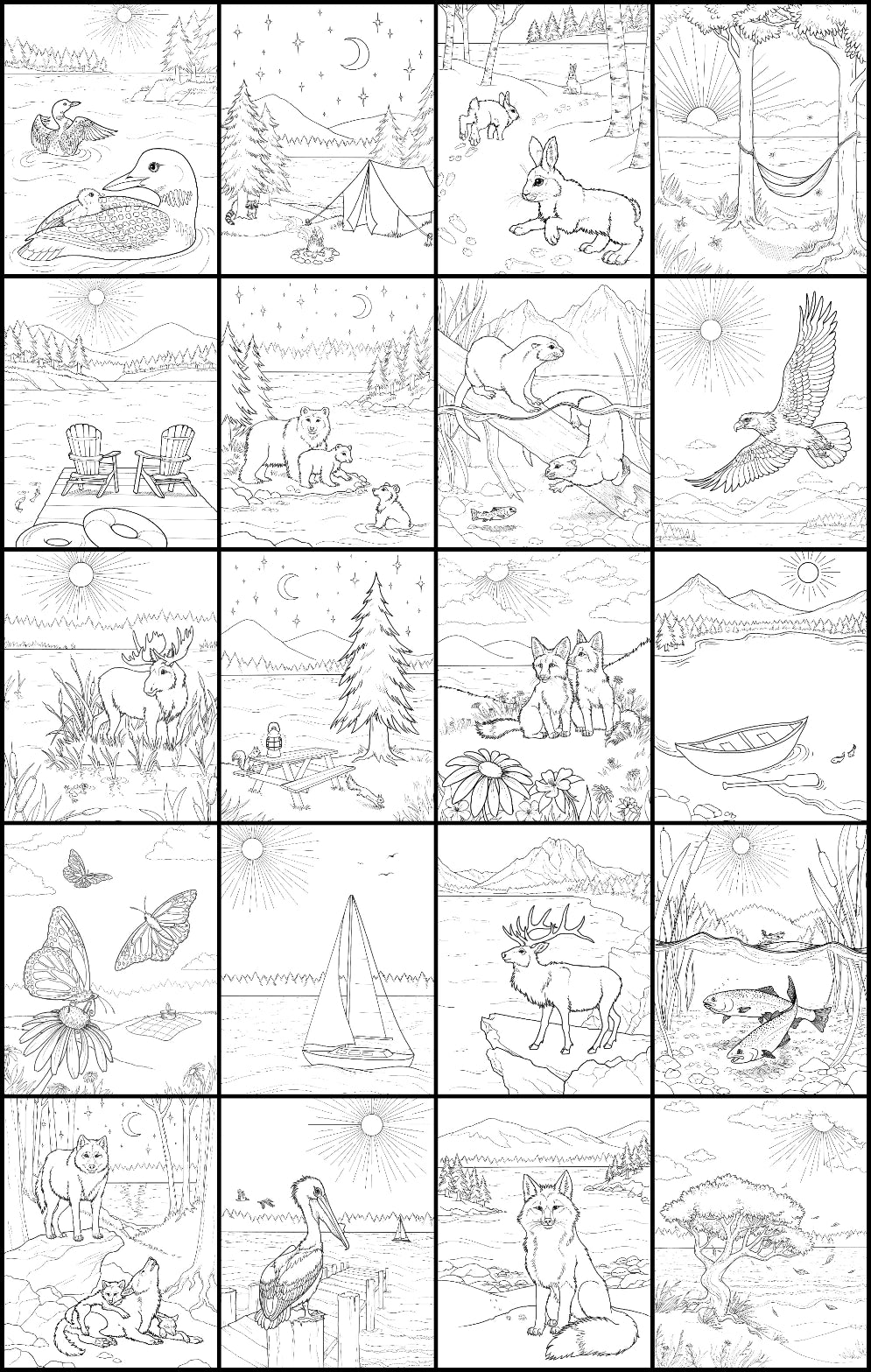 Discover at the Lake Coloring Book