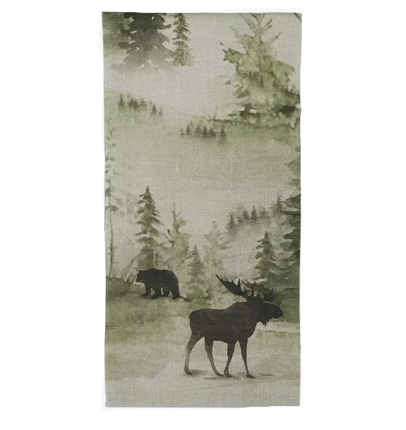 Dishtowel Watercolor Wildlife