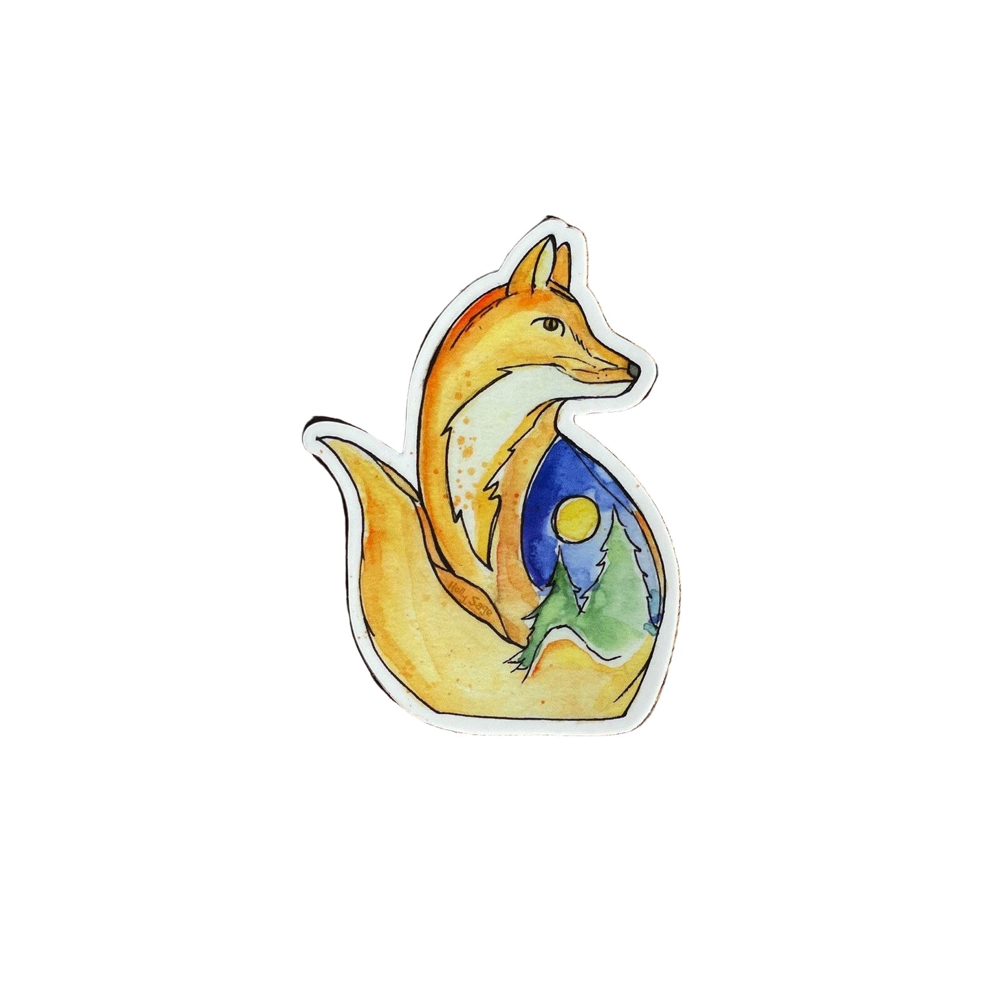Sticker Night Fox