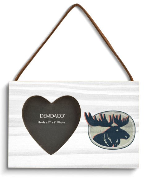 Ornament Moose Profile Heart